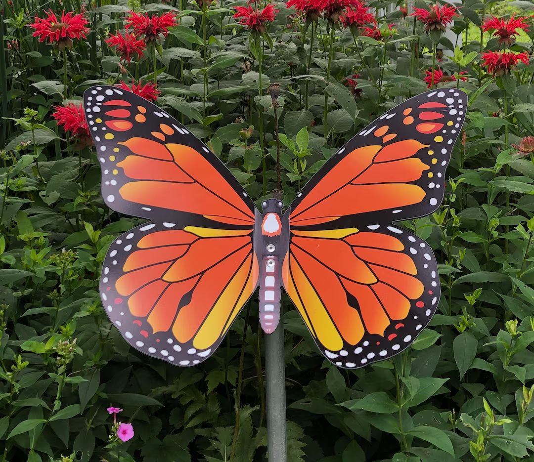Butterflysticks large Butterfly Garden Art monarch Blue - Etsy | Etsy (US)