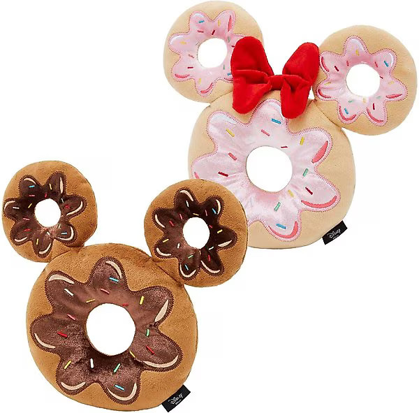 DISNEY Mickey Mouse Donut Plush Squeaky Toy + Minnie Mouse Donut Plush Squeaky Dog Toy - Chewy.co... | Chewy.com