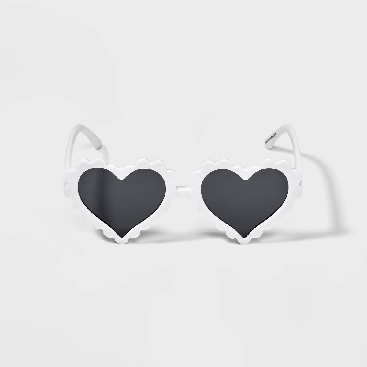 Girls' Fluted Heart Sunglasses - Cat & Jack™ White | Target