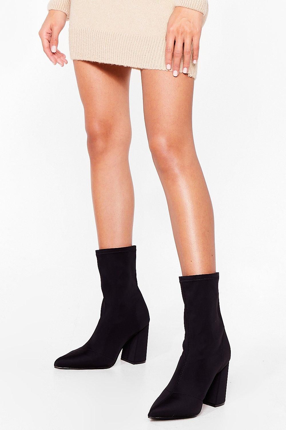 Sock It to Me Wide Fit Heeled Boots | NastyGal (US & CA)