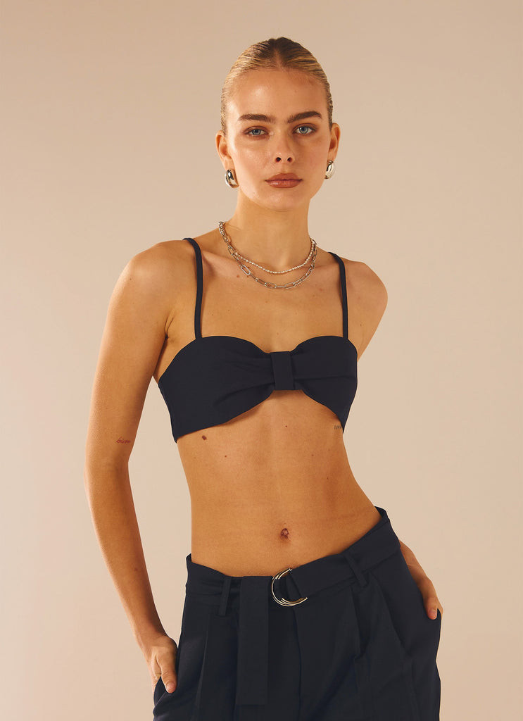 City Slicker Bandeau Top - Navy Ink | Peppermayo (Global)