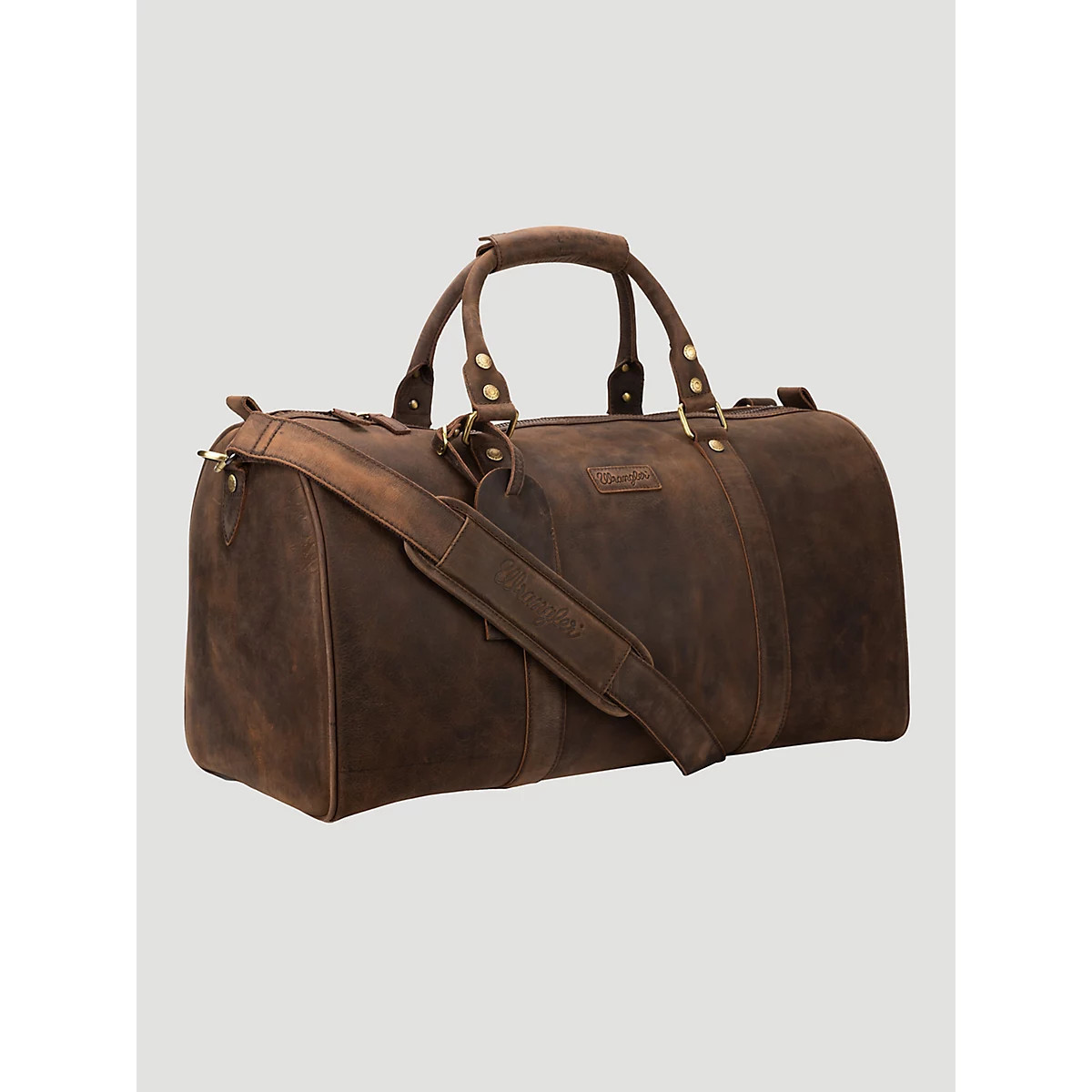 Leather Duffle Bag in Brown | Wrangler