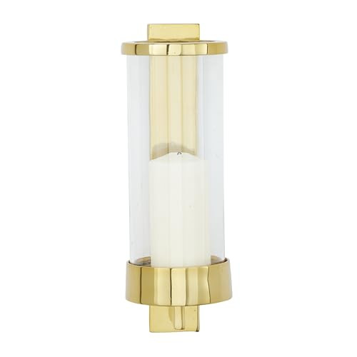 Deco 79 Aluminum Metal Single Candle Wall Sconce, 5" x 7" x 16", Gold | Amazon (US)