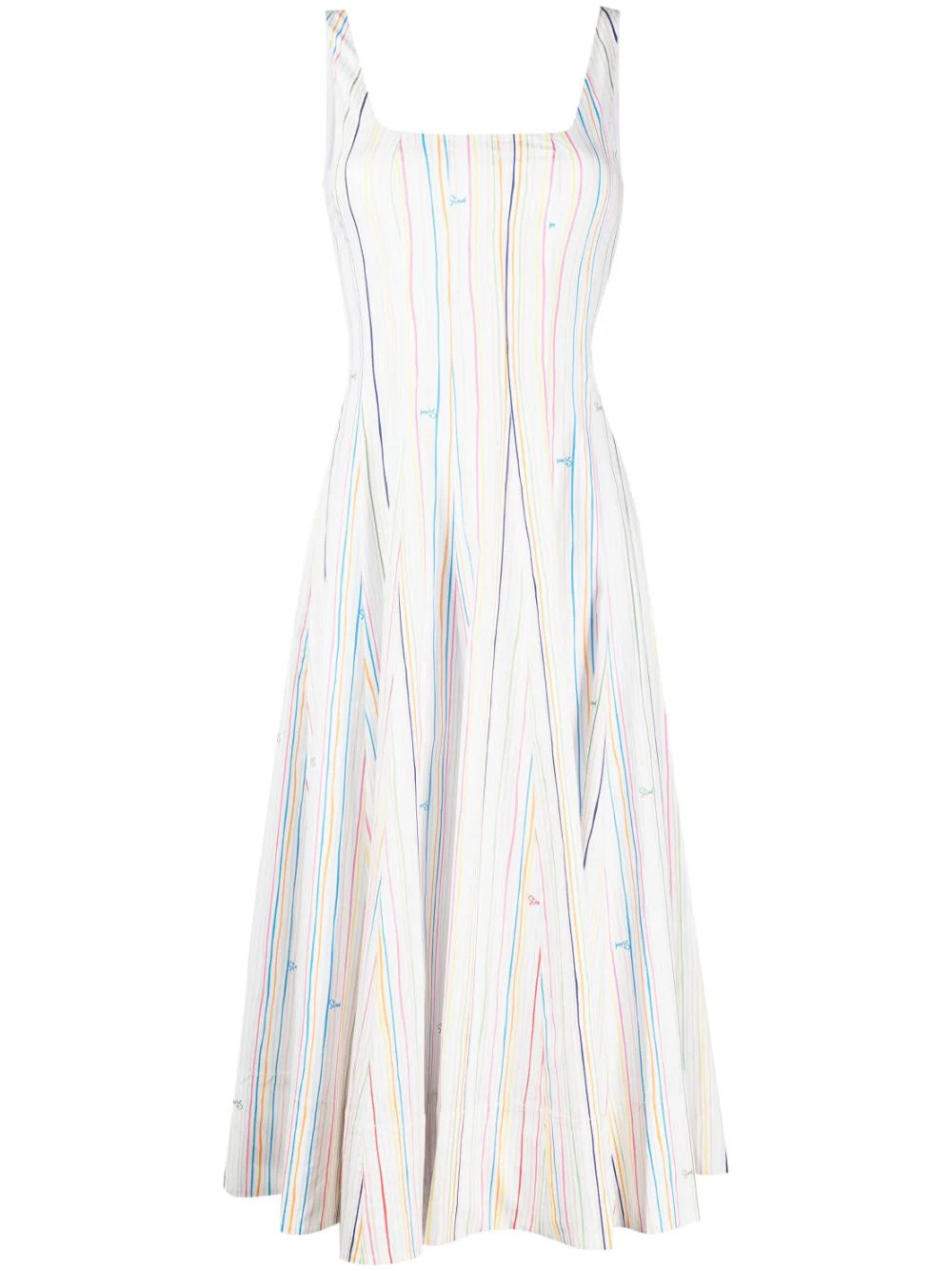 stripe-pattern sleeveless midi dress | Farfetch Global