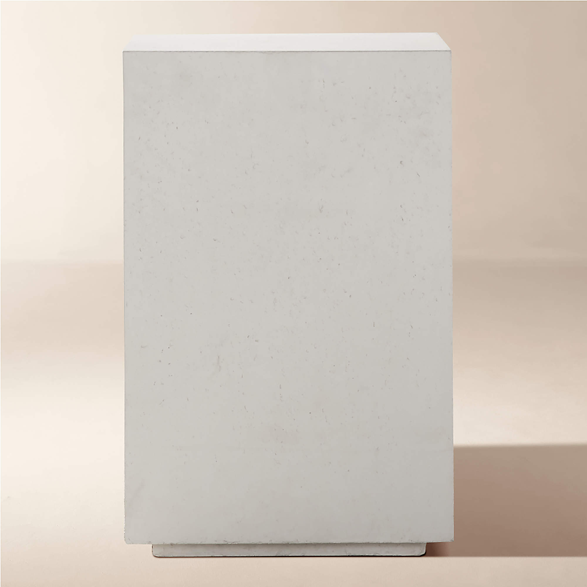 Ivory Concrete Outdoor Patio Side Table + Reviews | CB2 | CB2