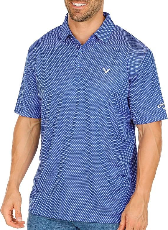 Callaway Men's Pro Spin Chevron Jacquard Short Sleeve Golf Shirt (Size X-small-4x Big & Tall) | Amazon (US)