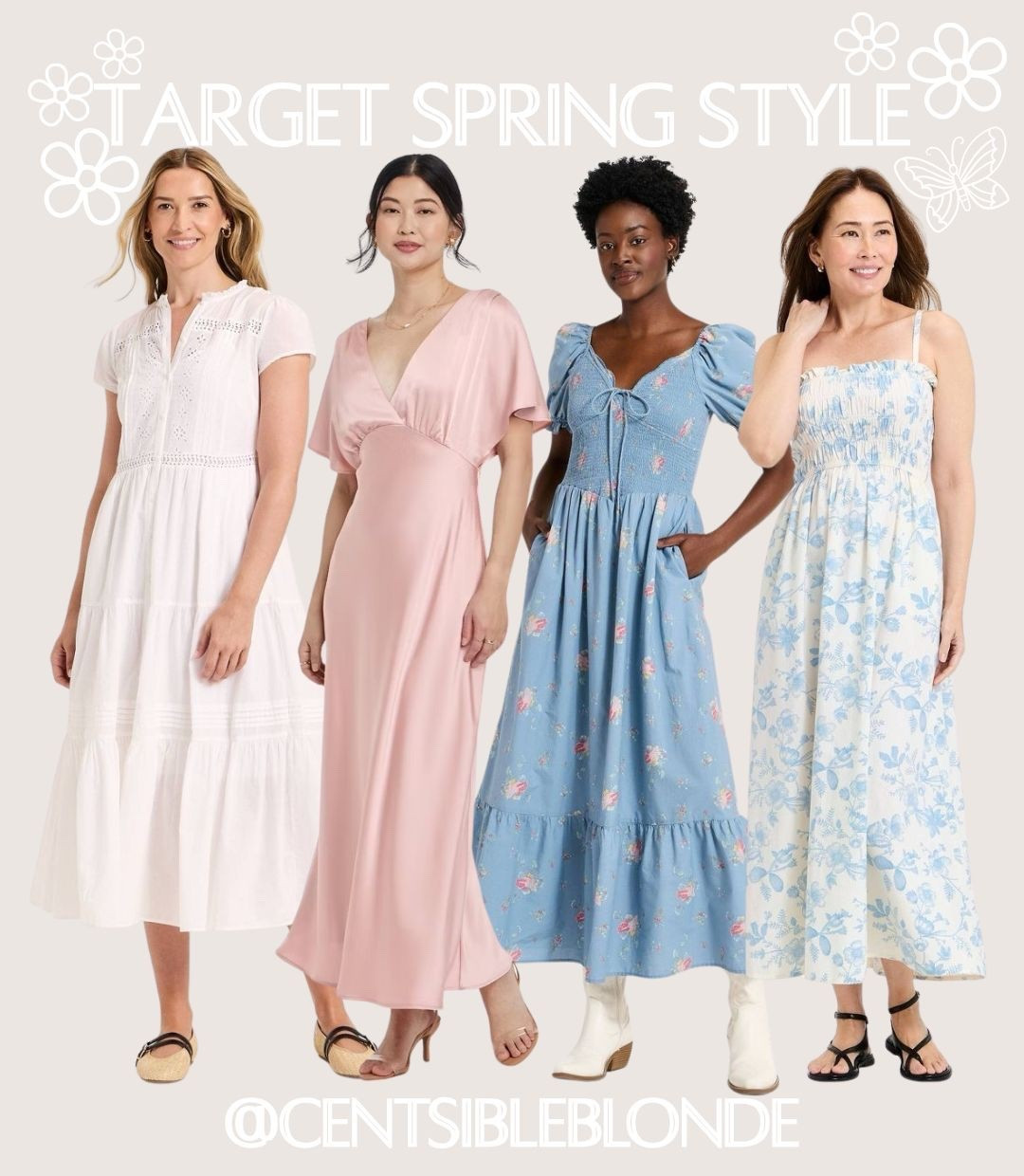 Spring dresses from @Target, midi dresses, spring style, target style, target dresses, long dresses, pink dress, blue dress, white dress, Easter dress, baby shower dress, gender reveal dress

#LTKootd #LTKgrwm #LTKMidsize