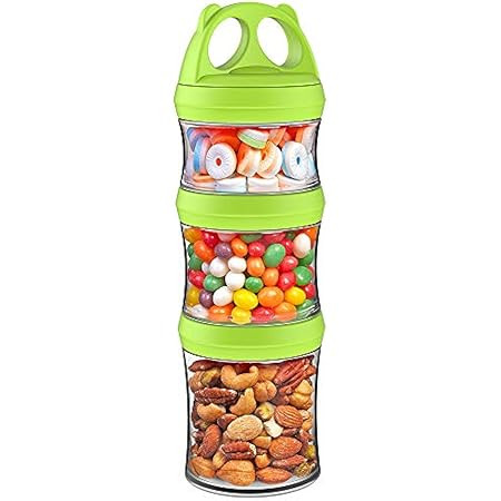 SELEWARE Portable Stackable Food Storage Containers for Snacks Formula Powder and Drinks Twist Lo... | Amazon (US)