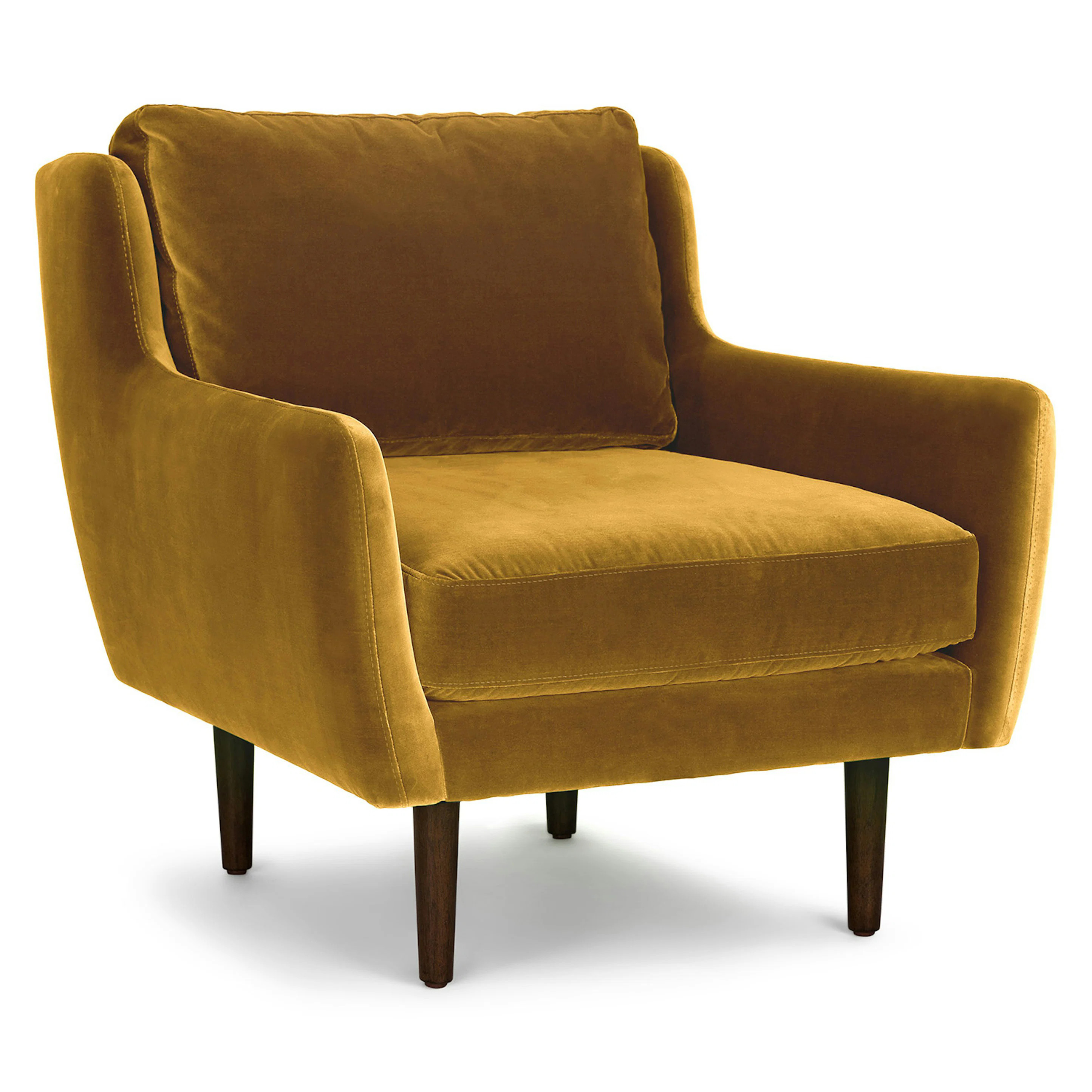 Matrix 30.5" Velvet Lounge Chair - Yarrow Gold | Article