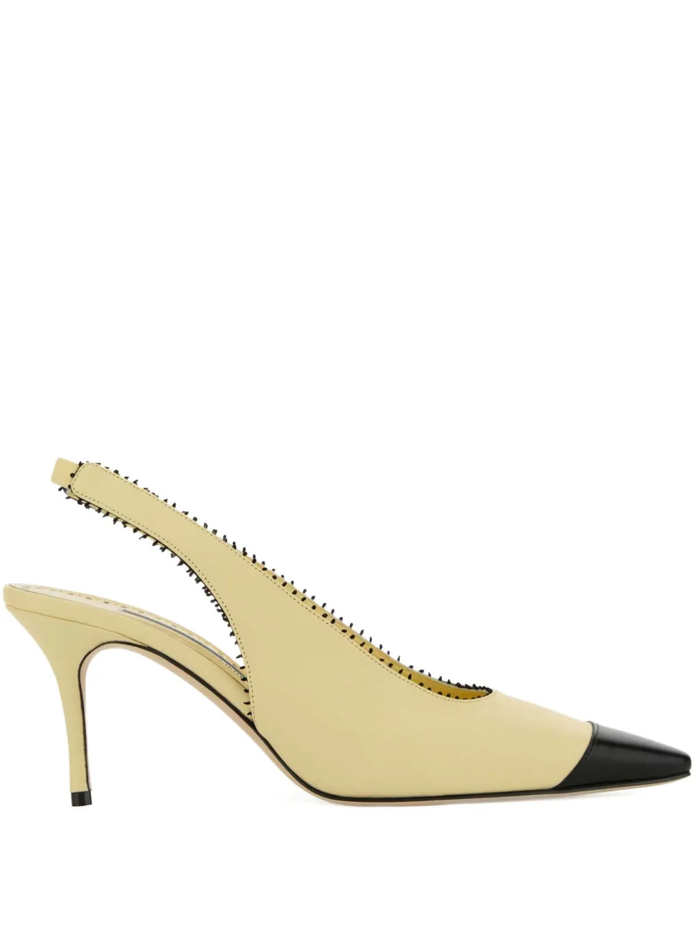 Manolo Blahnik70mm Gaius slingback leather pumps | Farfetch (BR)
