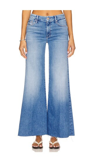 MOTHER Lil' Petite Roller Fray Jeans in Blue. - size 30P | Revolve Clothing (Global)