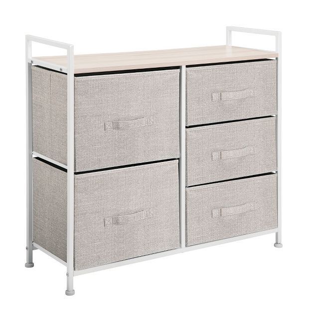 mDesign Wide Dresser Storage Tower Organizer Unit, 5 Drawers | Target