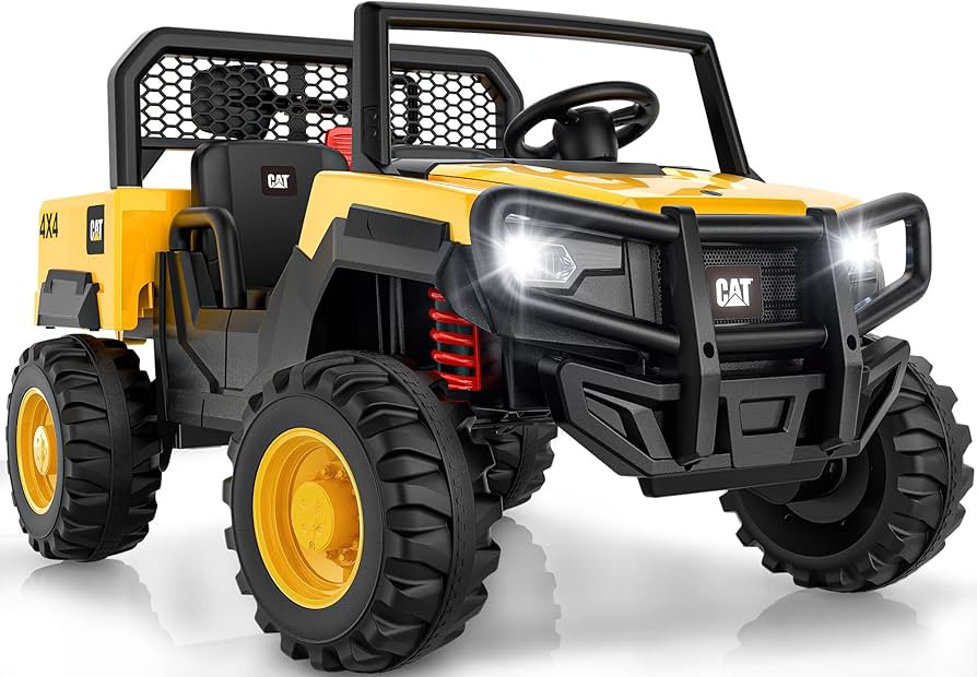 ANPABO 2 Seater Licensed Caterpillar Ride On Dump Truck, 24V Ride On Toys with 4×100W Motors, Up... | Amazon (US)