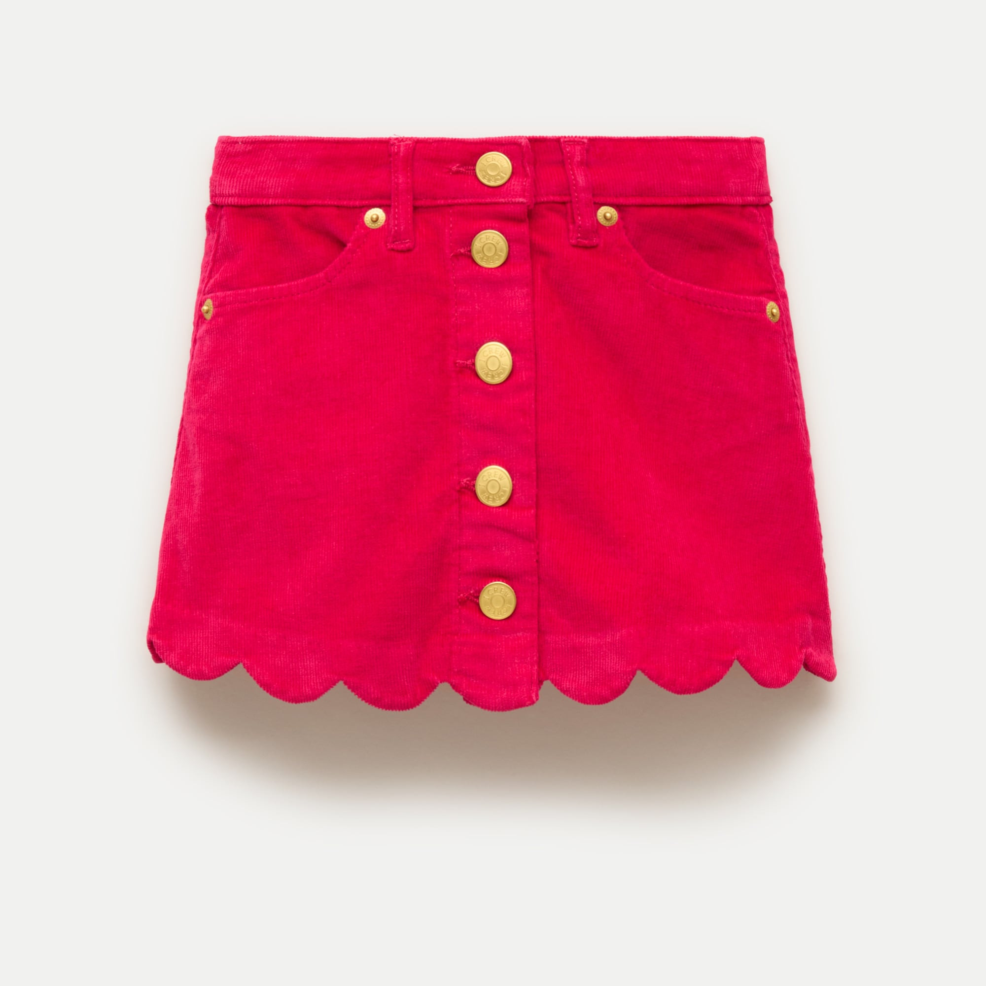 Girls' scallop-trim skirt in corduroy | J. Crew US