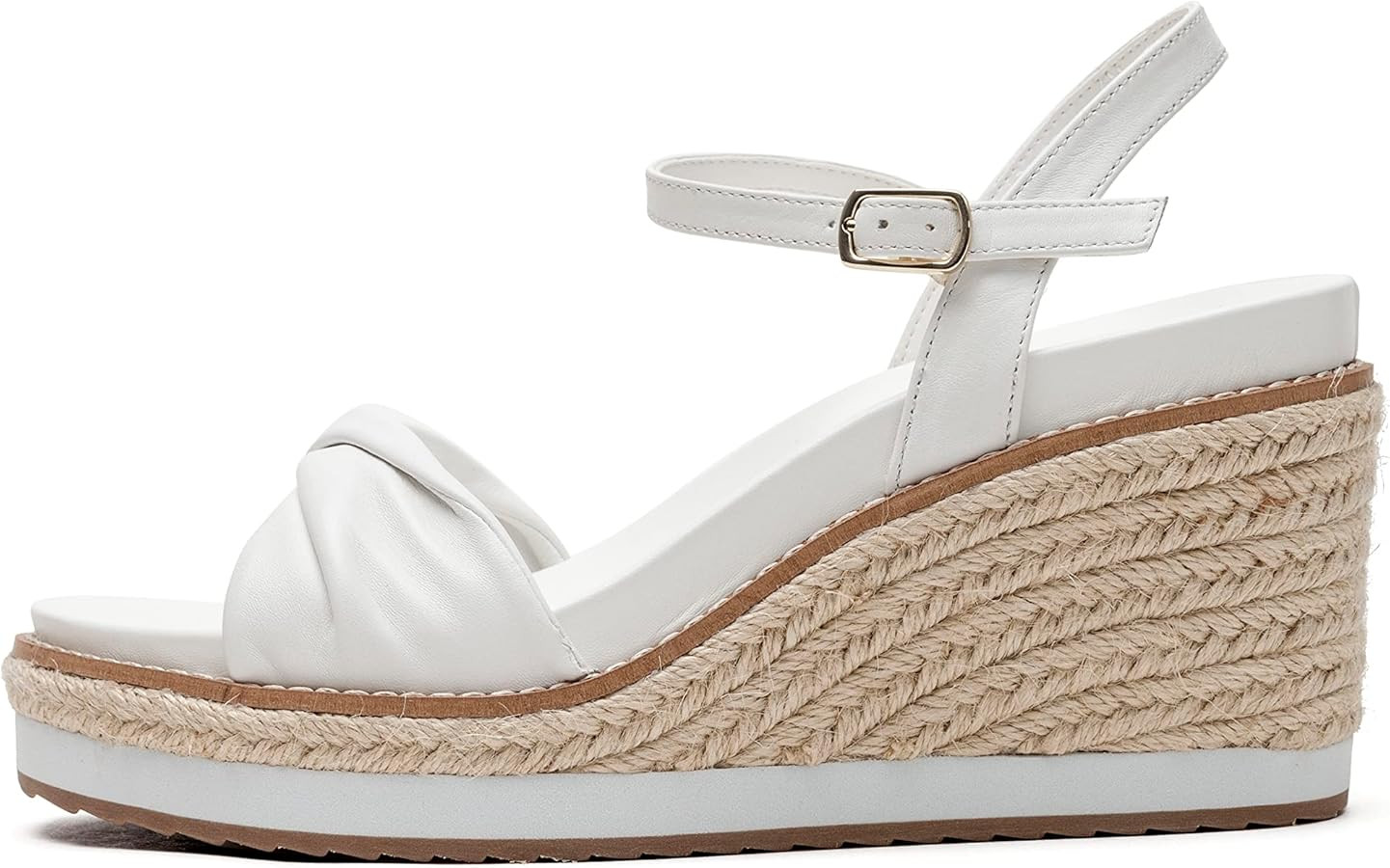 Linea Paolo - Verona - Womens Mid-Height Platform Leather Espadrille Wedge Sandals | Amazon (US)