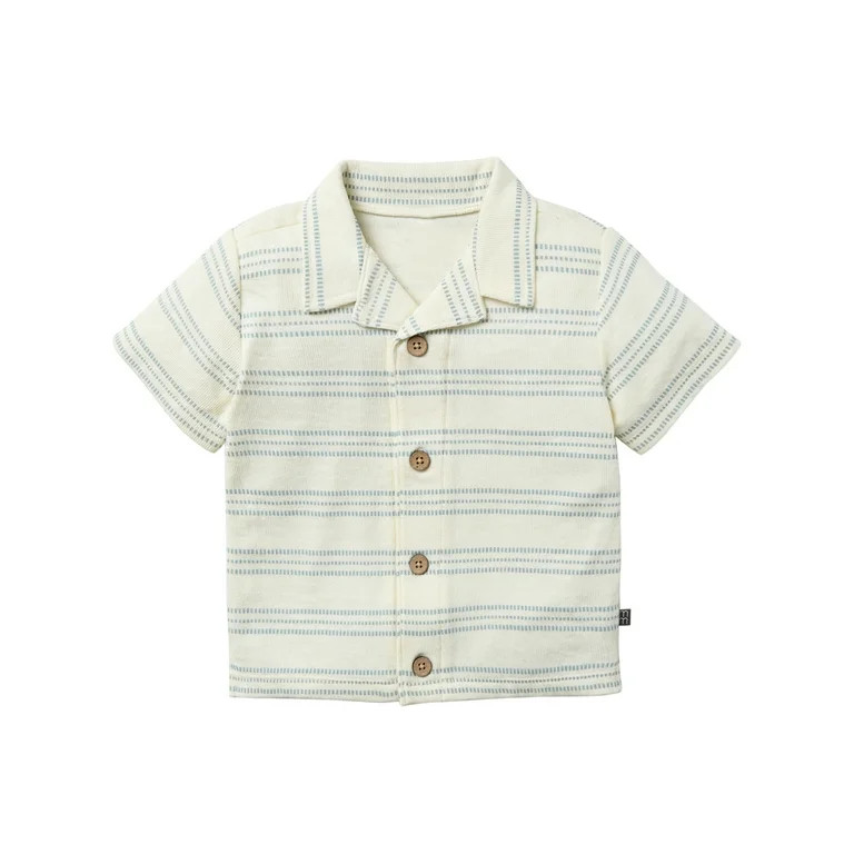 Modern Moments by Gerber Toddler Boy Organic Button Up Collar Shirt, Sizes 12M-5T - Walmart.com | Walmart (US)