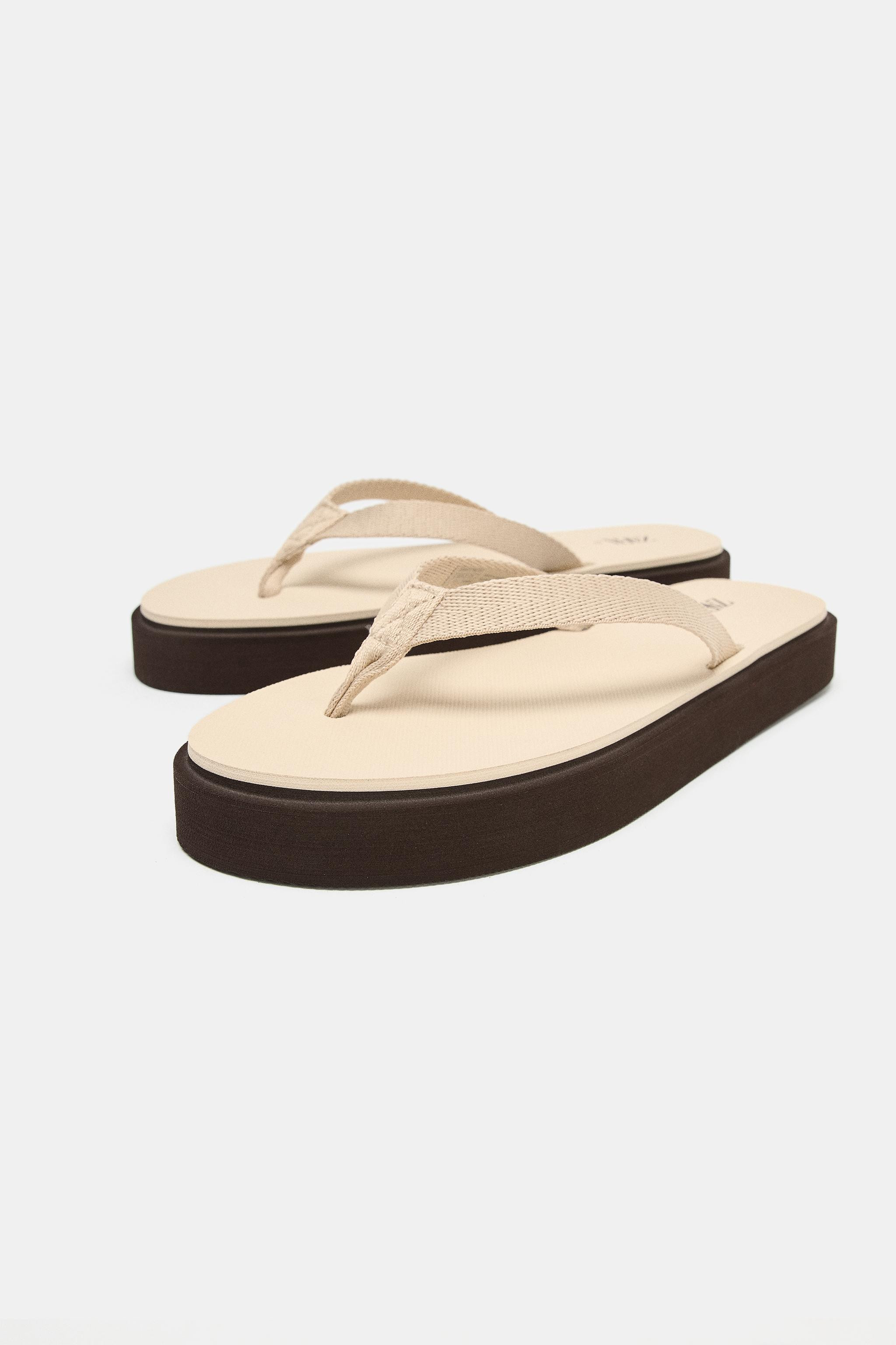COMBINED FLAT SANDALS | Zara UK