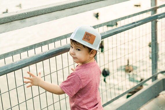 Best Kid Ever Snapback | Gray & White | Flat Bill Matching "Daddy and Me" Baseball Cap | Boys Hat... | Etsy (US)