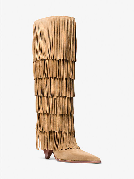 Jayla Fringed Suede Tall Boot | Michael Kors US