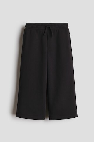 H & M - Wide Brushed-Inside Joggers - Black | H&M (US + CA)