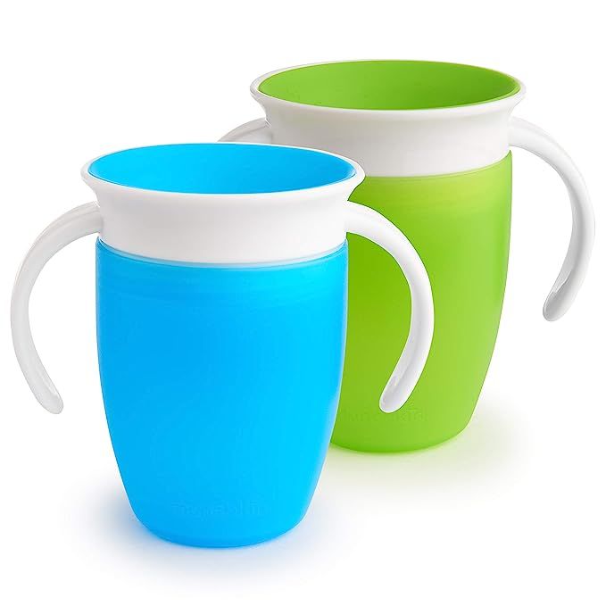 Munchkin Miracle 360 Trainer Cup, Green/Blue, 7 Oz, 2 Count | Amazon (US)