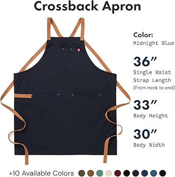 hedley & bennett Crossback Apron - Professional Chef Apron with Pockets and Cross Back Straps for... | Amazon (US)