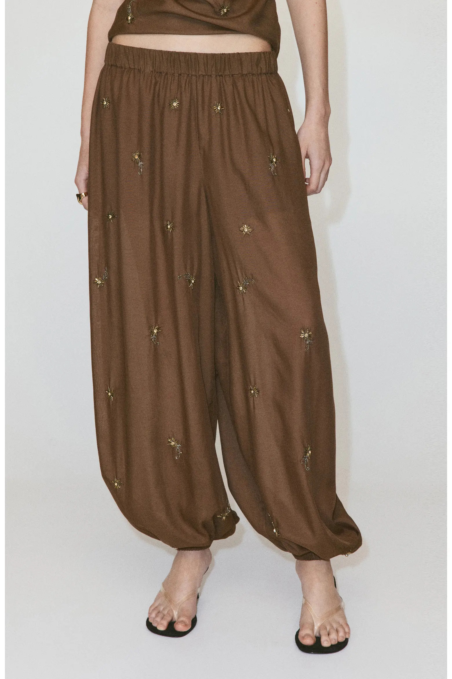 MANGO Beaded Embroidered Balloon Pants (Women) | Nordstrom | Nordstrom