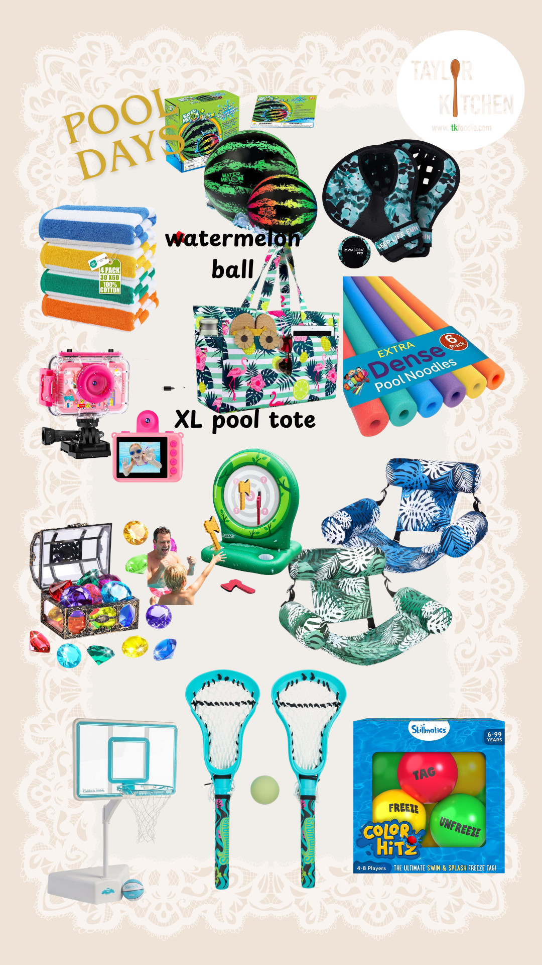The #pool is open.  Get ready for hours spent at the pool 🏊‍♂️with games, toys, some new beach 🏖️ towels & a large pool tote. 

 #LTKSeasonal #LTKKids