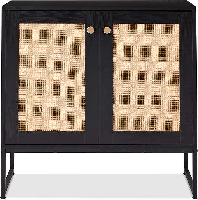 Best Choice Products 2-Door Rattan Storage Cabinet, Accent Furniture, Multifunctional Cupboard fo... | Amazon (US)