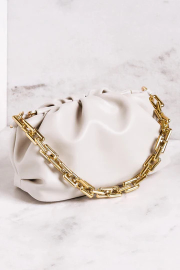 Kira White Gold Chain Purse | Shop Priceless