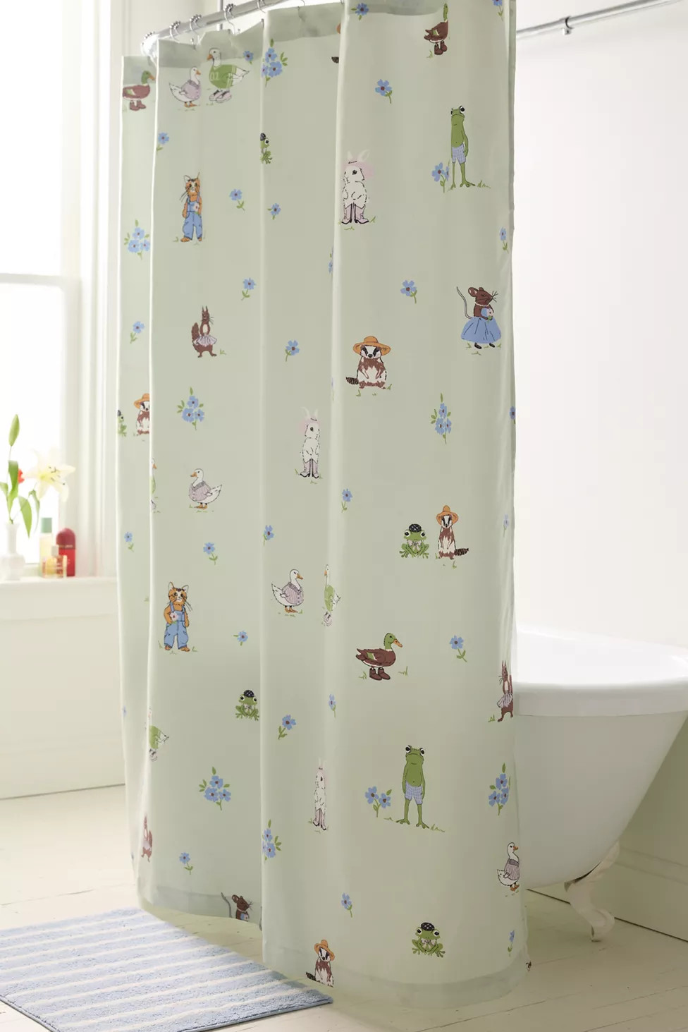 Party Animals Patterned Shower Curtain | Urban Outfitters (US and RoW)