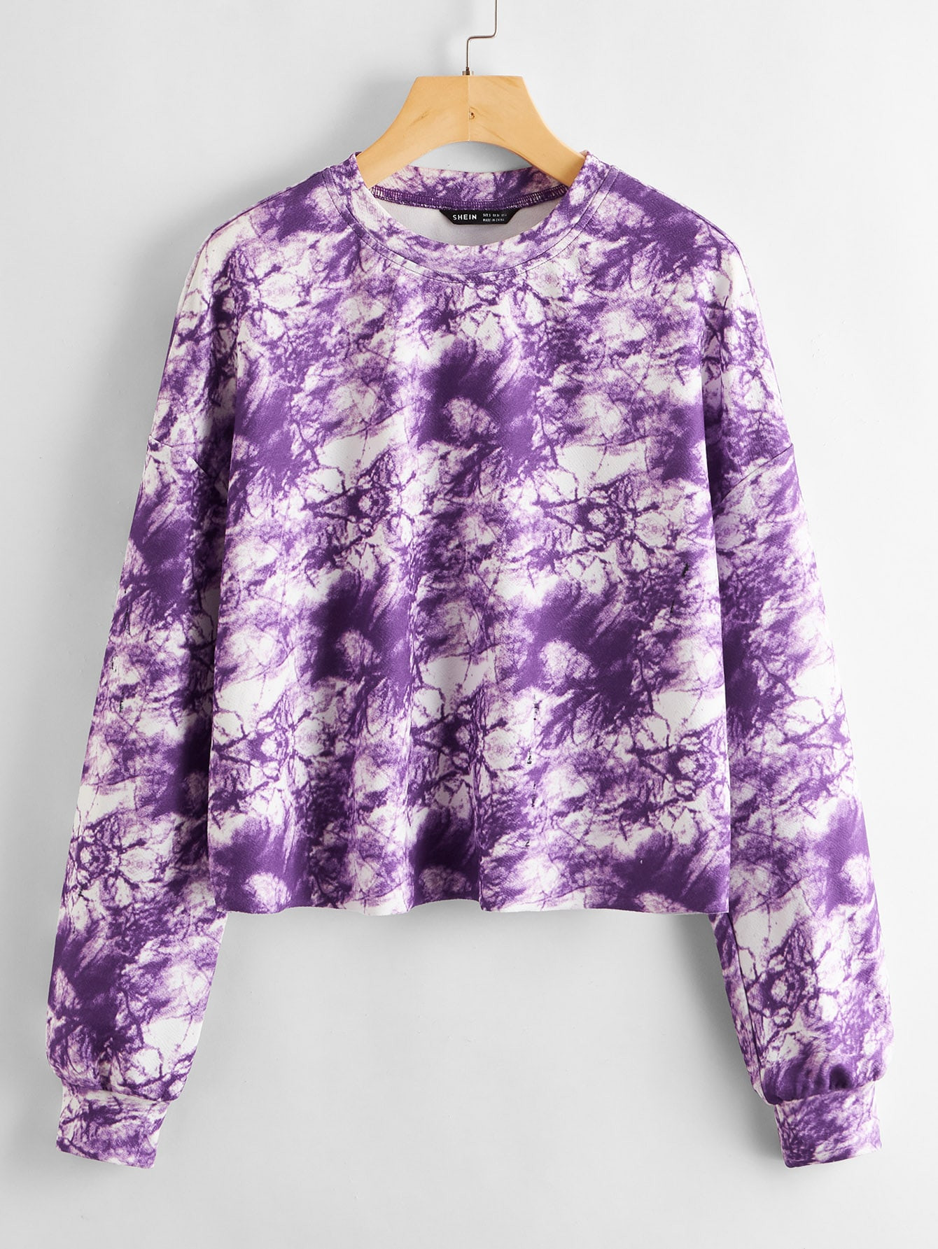 SHEIN Drop Shoulder Tie Dye Pullover | SHEIN