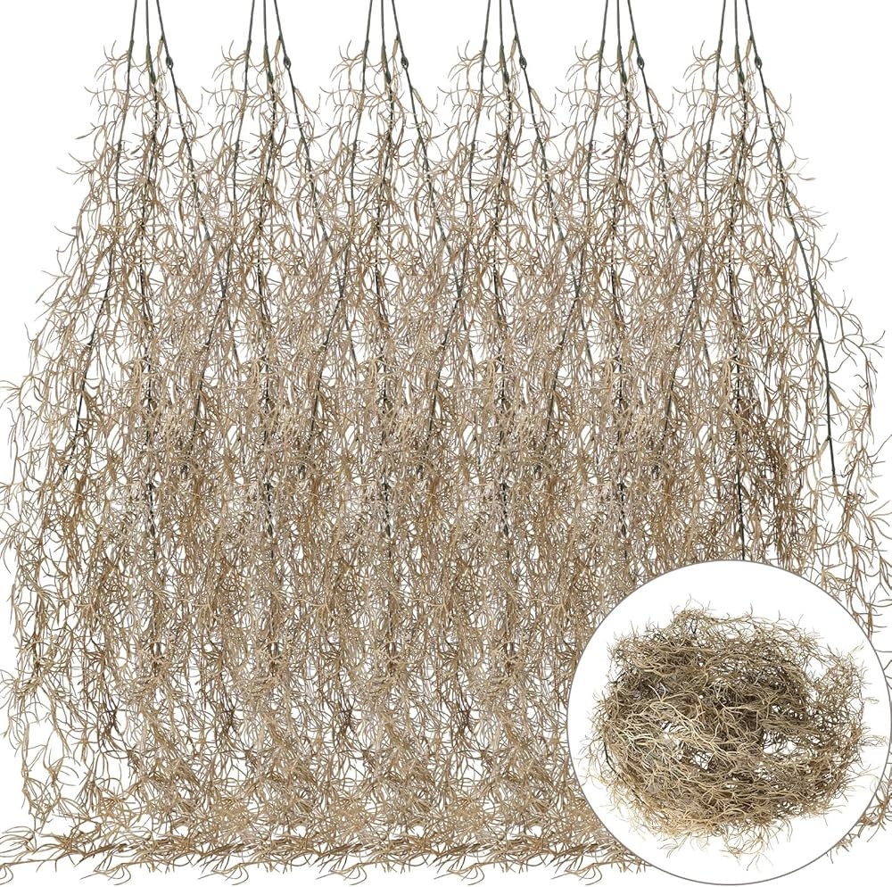 Giegxin Halloween Spanish Moss 41" Succulents Faux Moss Artificial Succulent Plants Fake Vines Ha... | Amazon (US)
