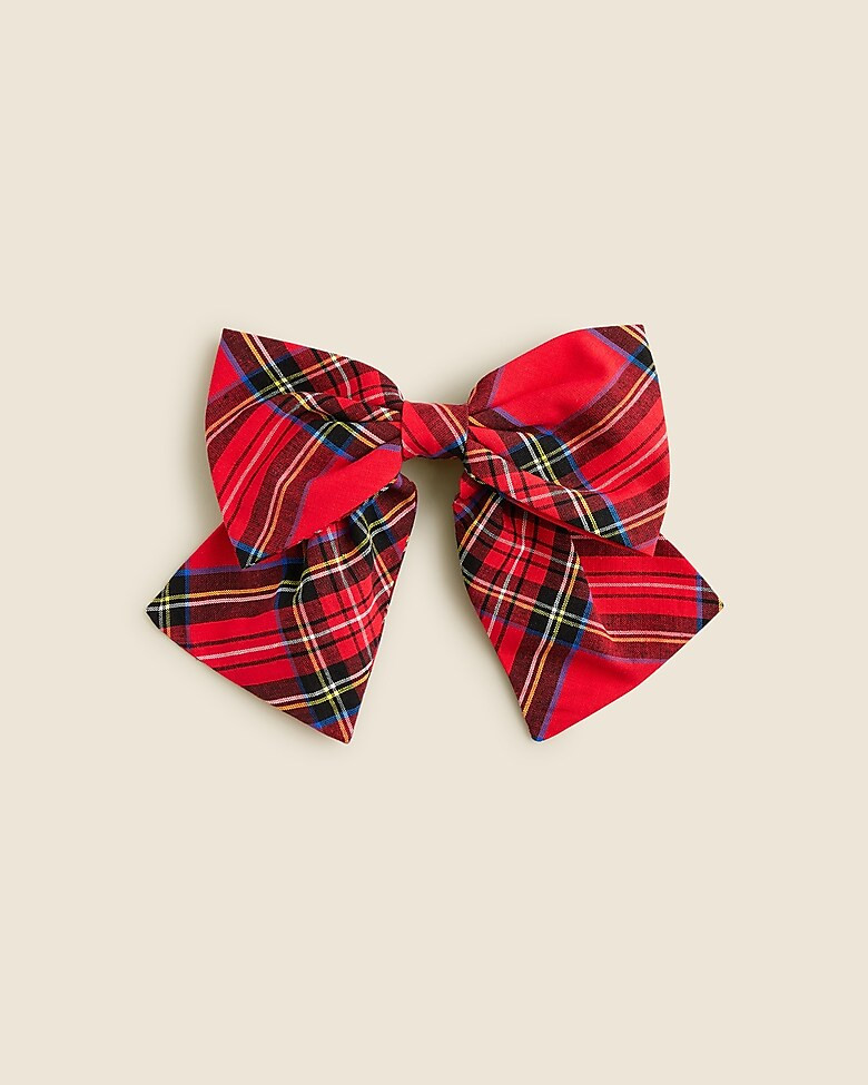 Oversized tartan bow hair clip | J. Crew US