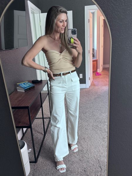 Summer outfit inspo 😻 These pants are an absolute must have! They run tts! 
Also my shoes are on major sale ($23) and super comfortable!! 

#LTKSaleAlert #LTKFindsUnder50 #LTKStyleTip