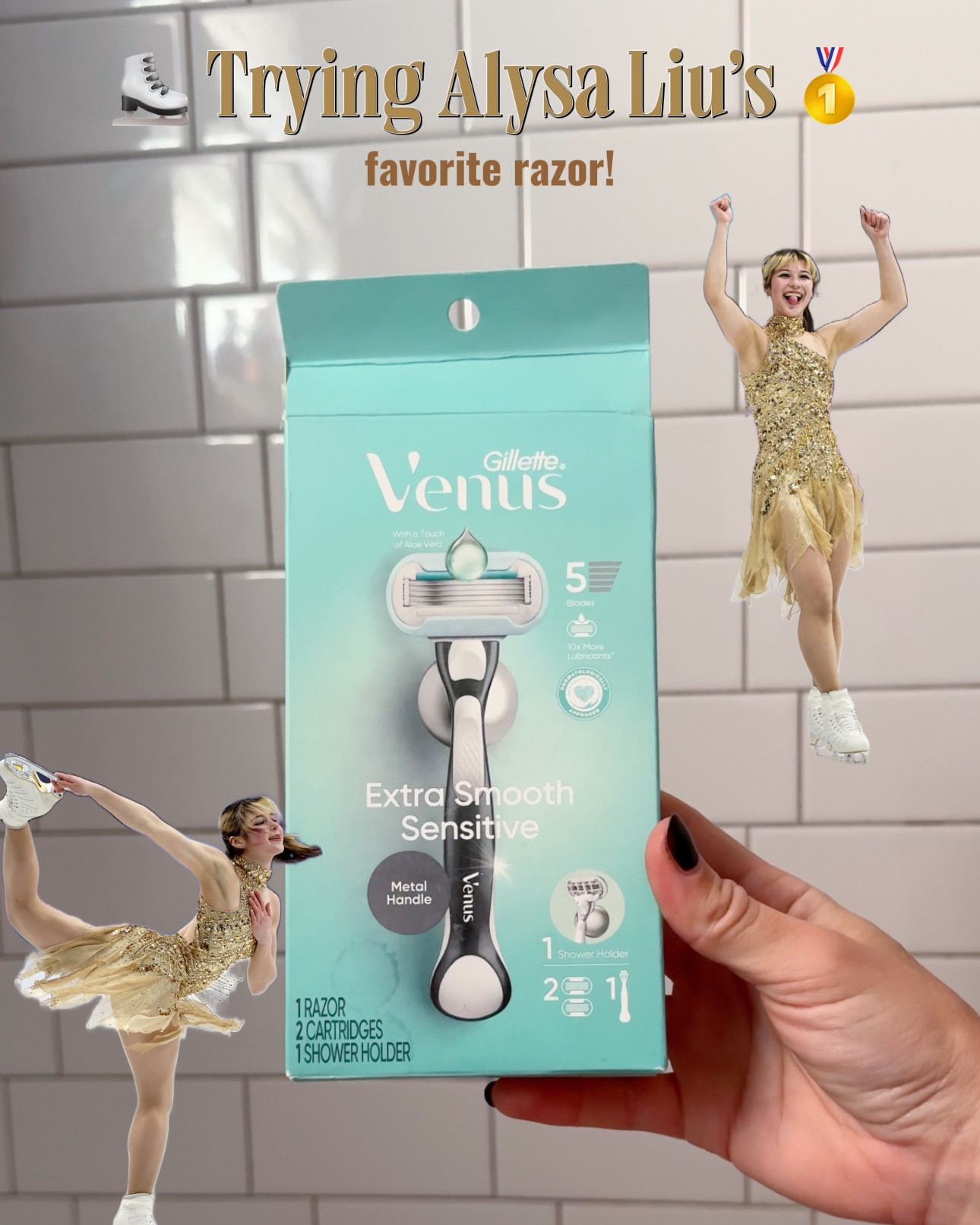 i’ve been using the flamingo razor for white some time now, but i noticed that even with a new razor blade replacement, it was pulling the hairs on my underarms when i shaved. obviously that was not a pleasant experience so i decided to try the venus gillette razor that Alysa Liu recommends! ⛸️❄️ (this isnt the exact one she uses but its similar!) i didn’t think it was going to be worth the hype, but it totally is!! i don’t think i’ll be going back to my flamingo razor anytime soon 🤭

#LTKselfcare #LTKmorningroutine