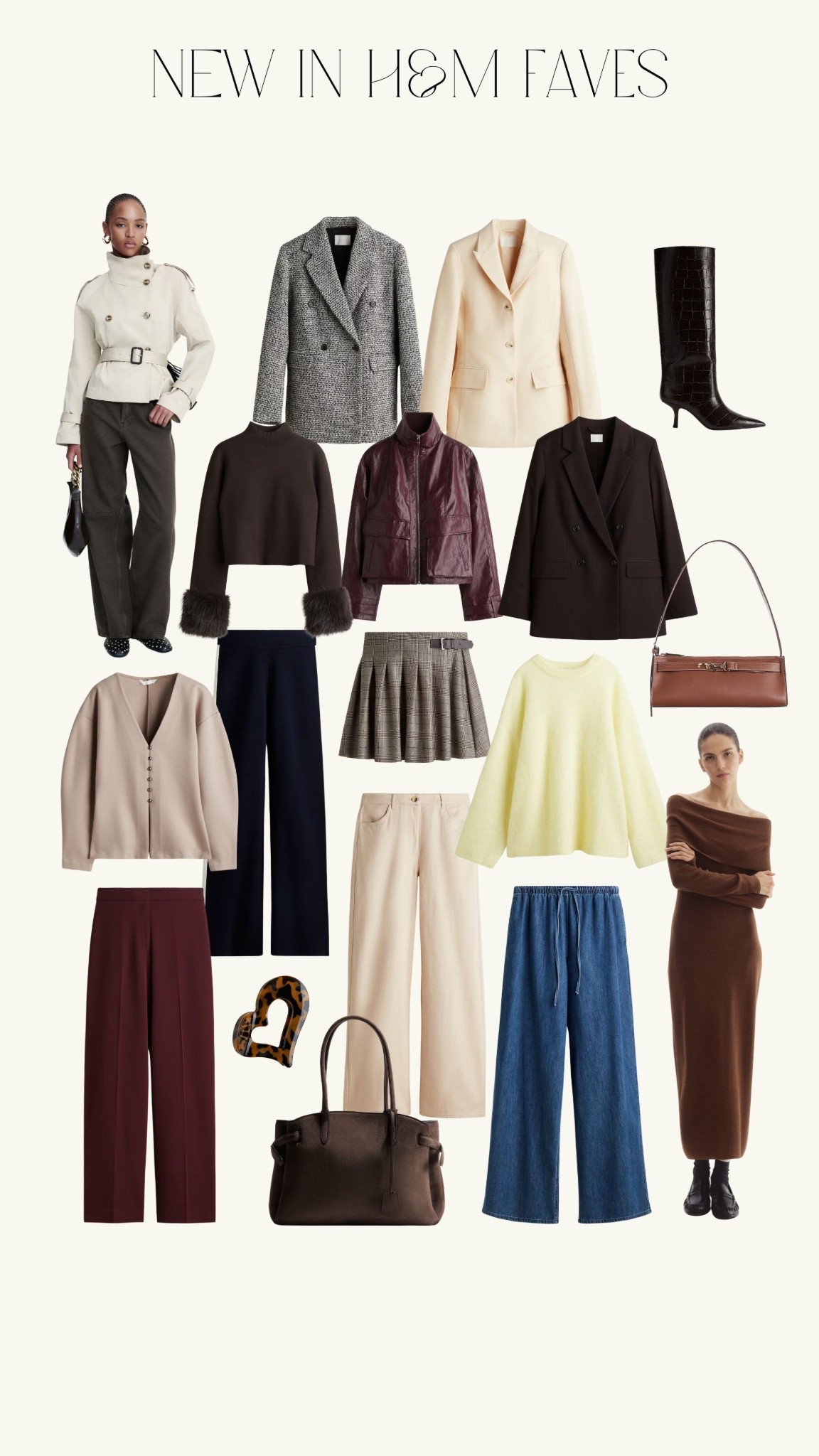 My fave new-in pieces from H&M 🫶🏼

Autumn, summer to autumn, jumper, tailored trousers, knitwear, cosy outfit, burgundy, mini skirt, trench coat, leather jackett

#LTKsummer #LTKautumn #LTKuk