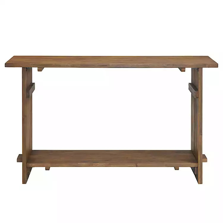 New! Natural Acacia Wood Farmhouse Console | Kirkland's Home