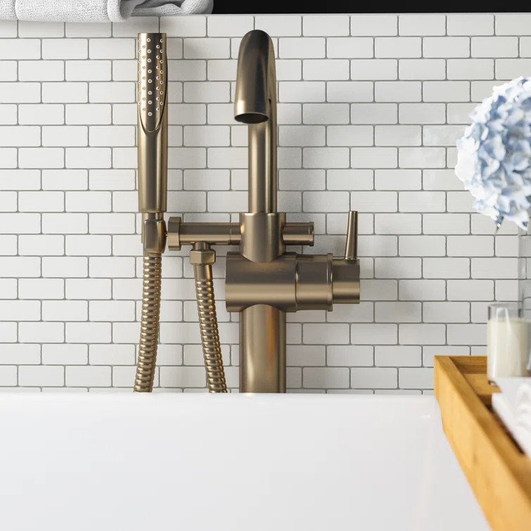 T4759-CZFL Trinsic Single Handle Floor Mounted Freestanding Tub Filler | Wayfair North America