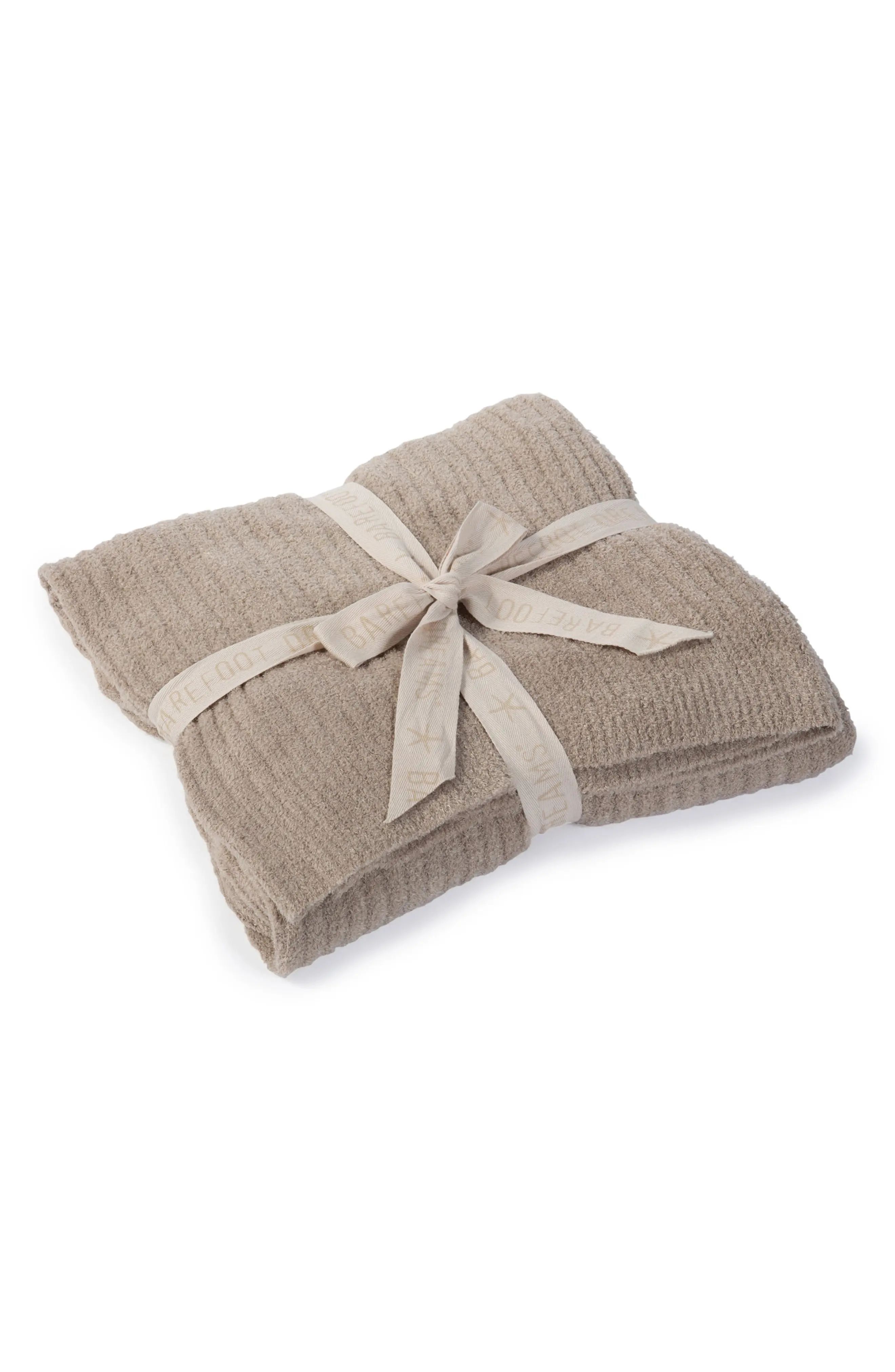 Barefoot Dreams Cozychic Light Ribbed Throw, Size One Size - Beige | Nordstrom