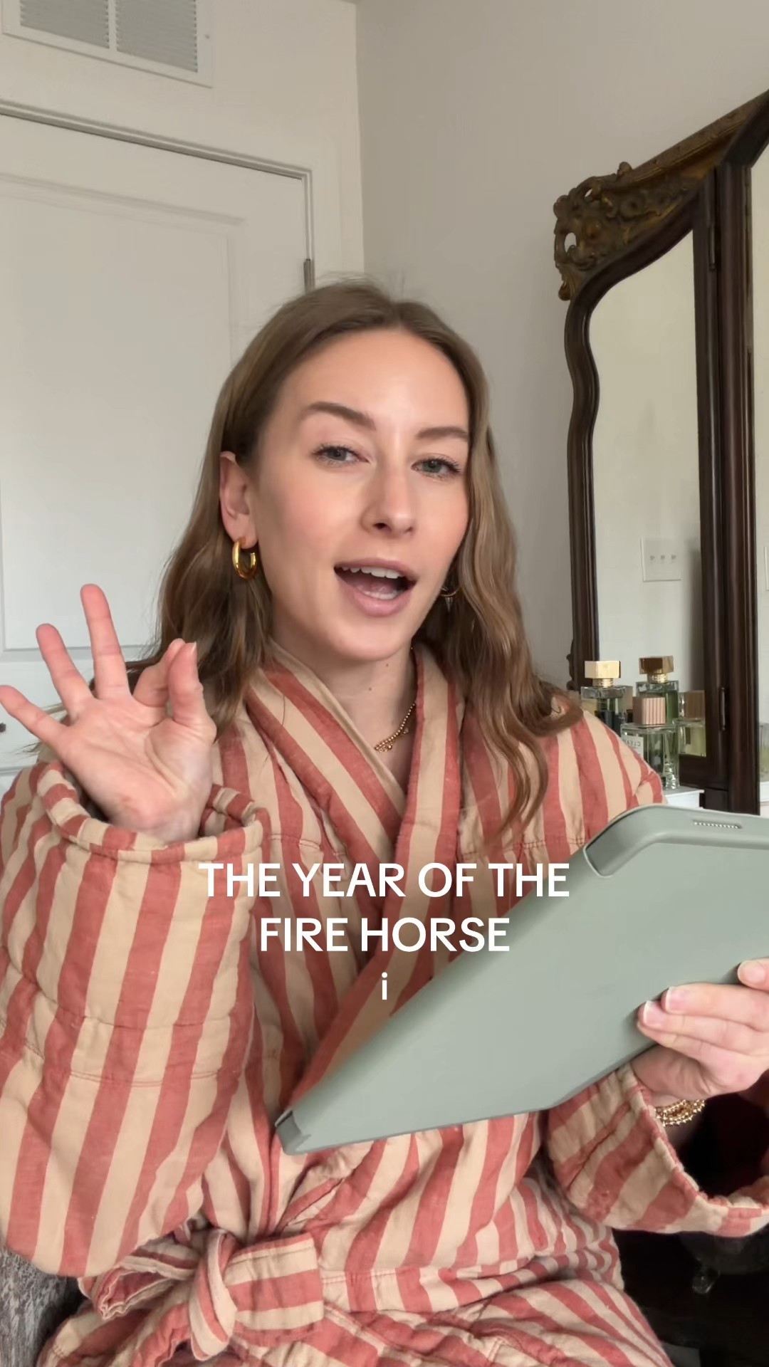 1/16/26 Talking through the year of the horse and what it represents for me — momentum, courage, and finally taking action toward the dreams you’ve been sitting with. Filmed in my striped Piglet in Bed house coat (the coziest uniform) with my iPad + Amazon iPad cover that I use daily for journaling, notes, and vision-setting. Calm, grounded, but forward-moving energy ✨

#LTKgrwm