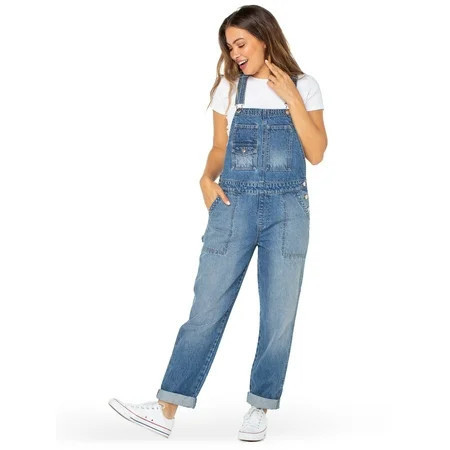 Celebrity Pink Women s Boyfriend Cuffed Denim Overall Sizes Xs-Xxxl | Walmart (US)