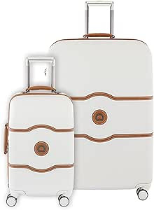 DELSEY Paris Chatelet Hard+ Hardside Luggage with Spinner Wheels, Champagne White, 2 Piece Set 21... | Amazon (US)