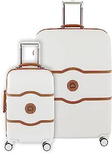 DELSEY Paris Chatelet Hard+ Hardside Luggage with Spinner Wheels, Champagne White, 2 Piece Set 21... | Amazon (US)