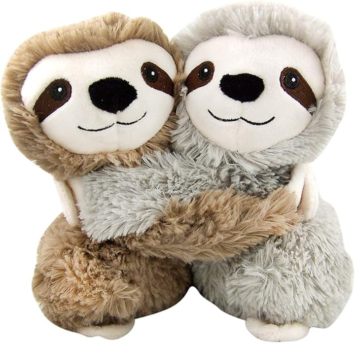 Amazon.com: warmies Hugs Duo, Microwavable & Weighted Stuffed Animals, Sloth - Heated Stuffed Ani... | Amazon (US)