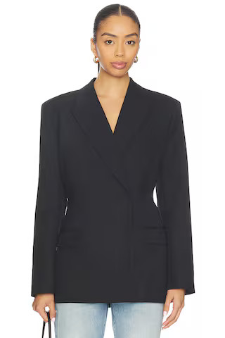 ANINE BING Aretha Blazer in Black from Revolve.com | Revolve Clothing (Global)