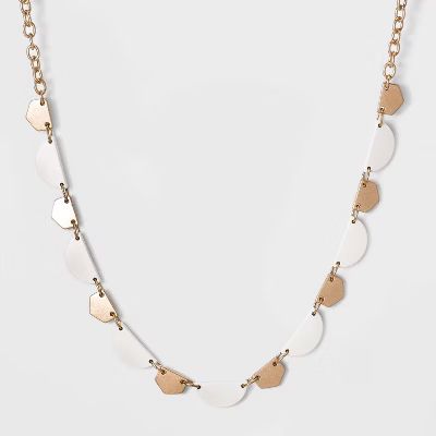 Half Moon and Geometric Shape Matte Spray Necklace - Universal Thread™ | Target