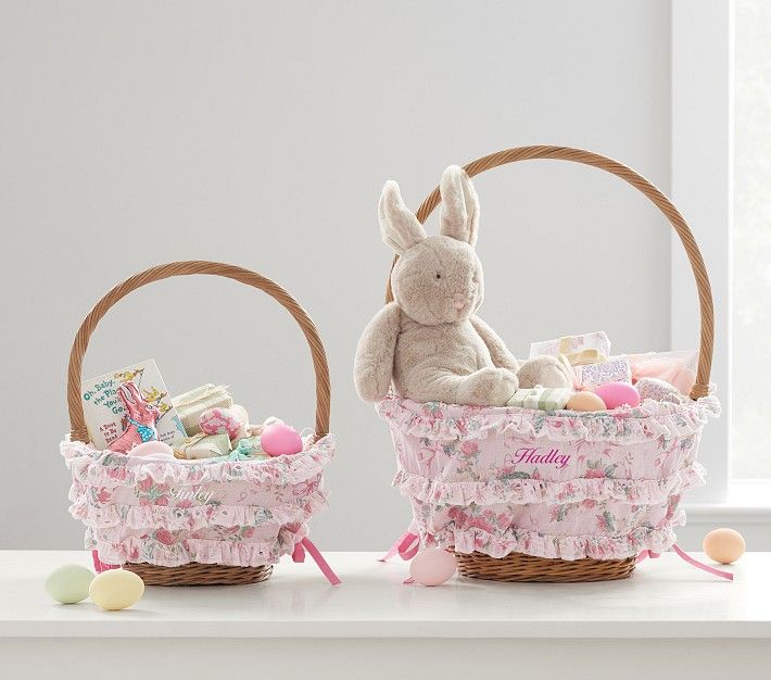 LoveShackFancy Cabbage Rose Easter Basket Liners | Pottery Barn Kids