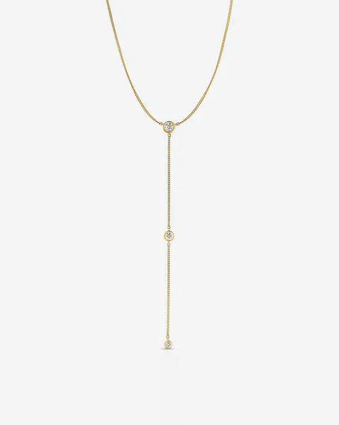 Diamond Bezel-Set Station Lariat | Ring Concierge