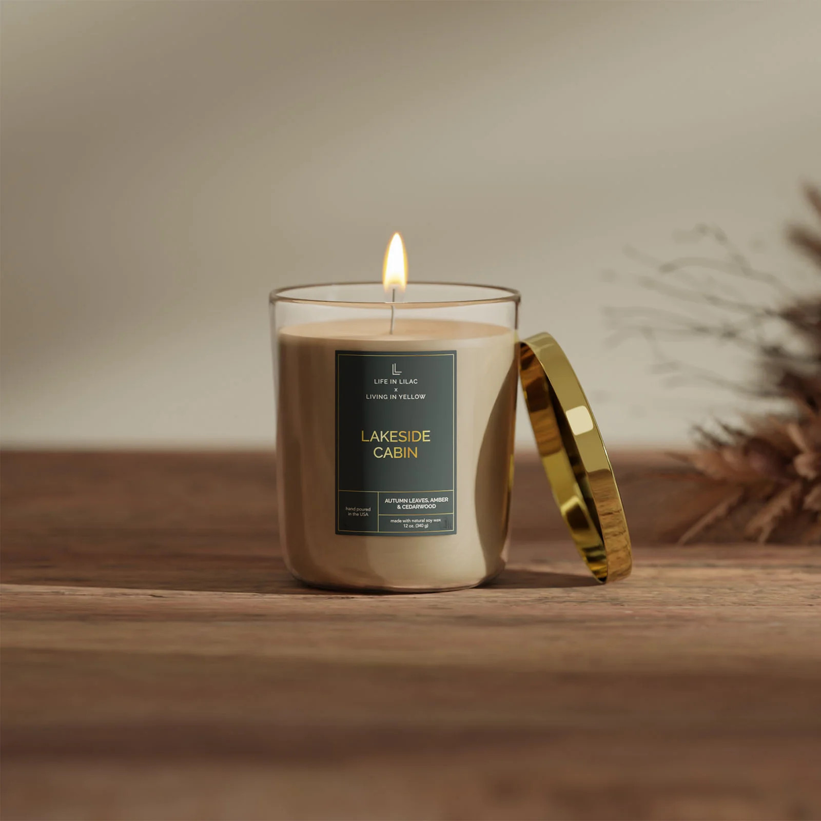 Living In Yellow Lakeside Cabin Candle | Life In Lilac